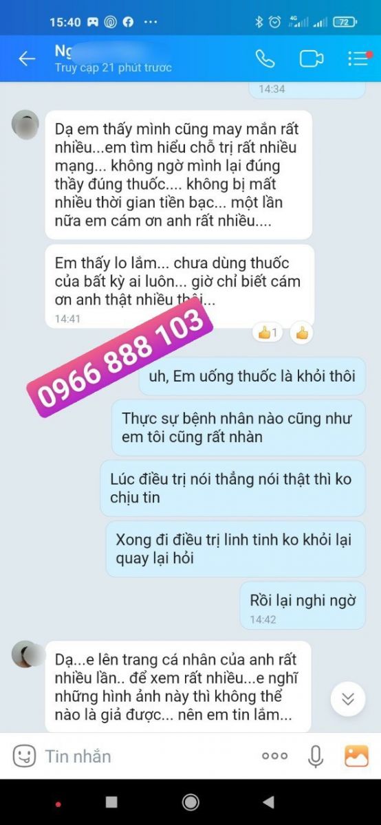 Phản Hồi Chữa Bệnh Lậu -M8